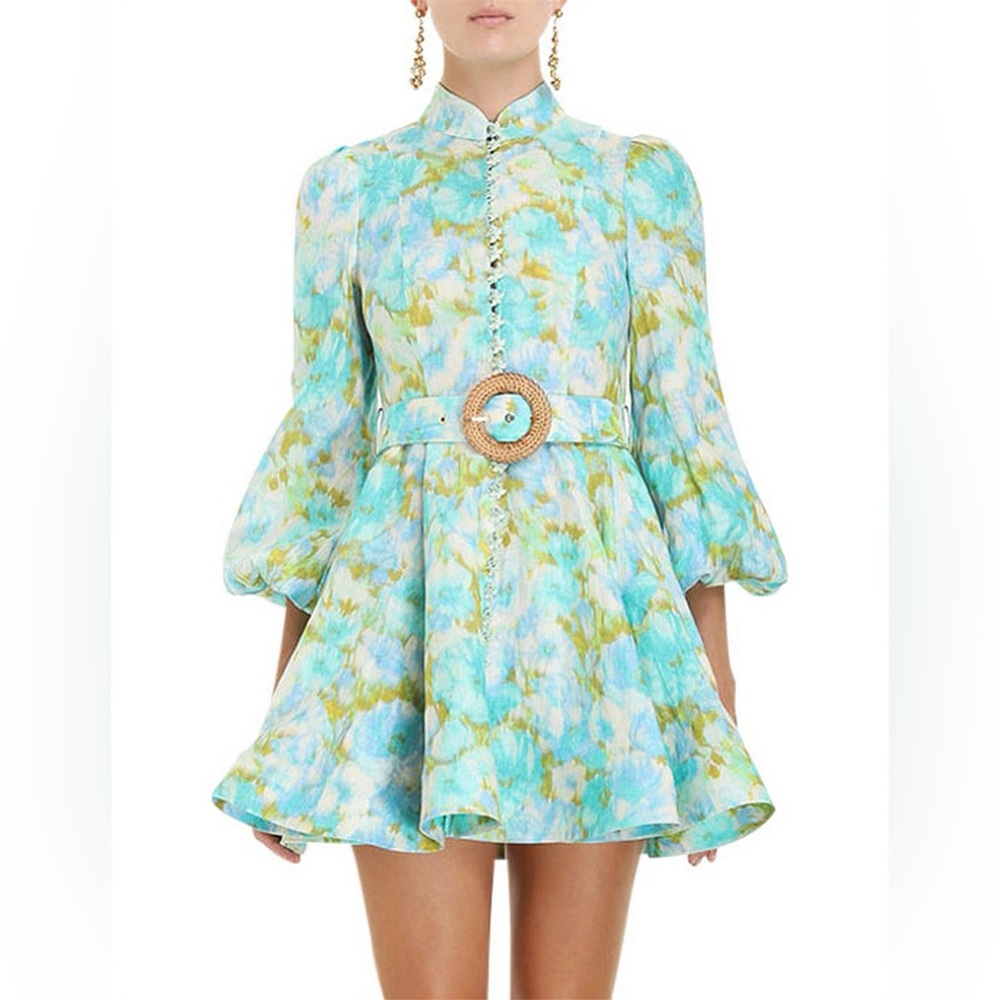 Zimmermann High Tide Buttoned Mini Dress